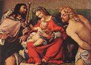 Madonna with the Child and Sts Rock and Sebastian Lorenzo Lotto